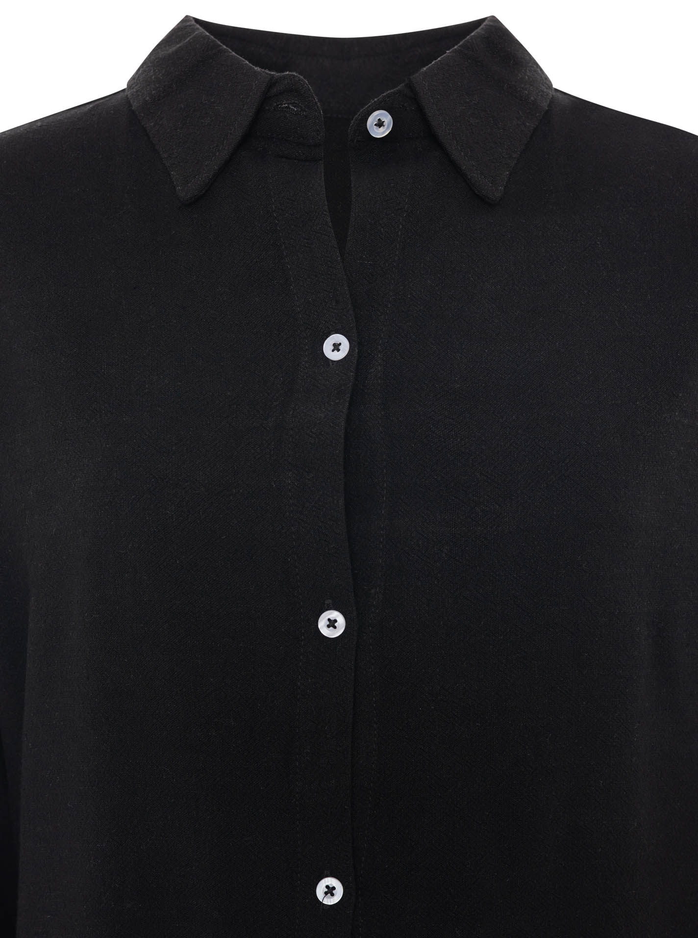 💕 Zwillingsherz Bluse Oversize "Leinenmix" Schwarz