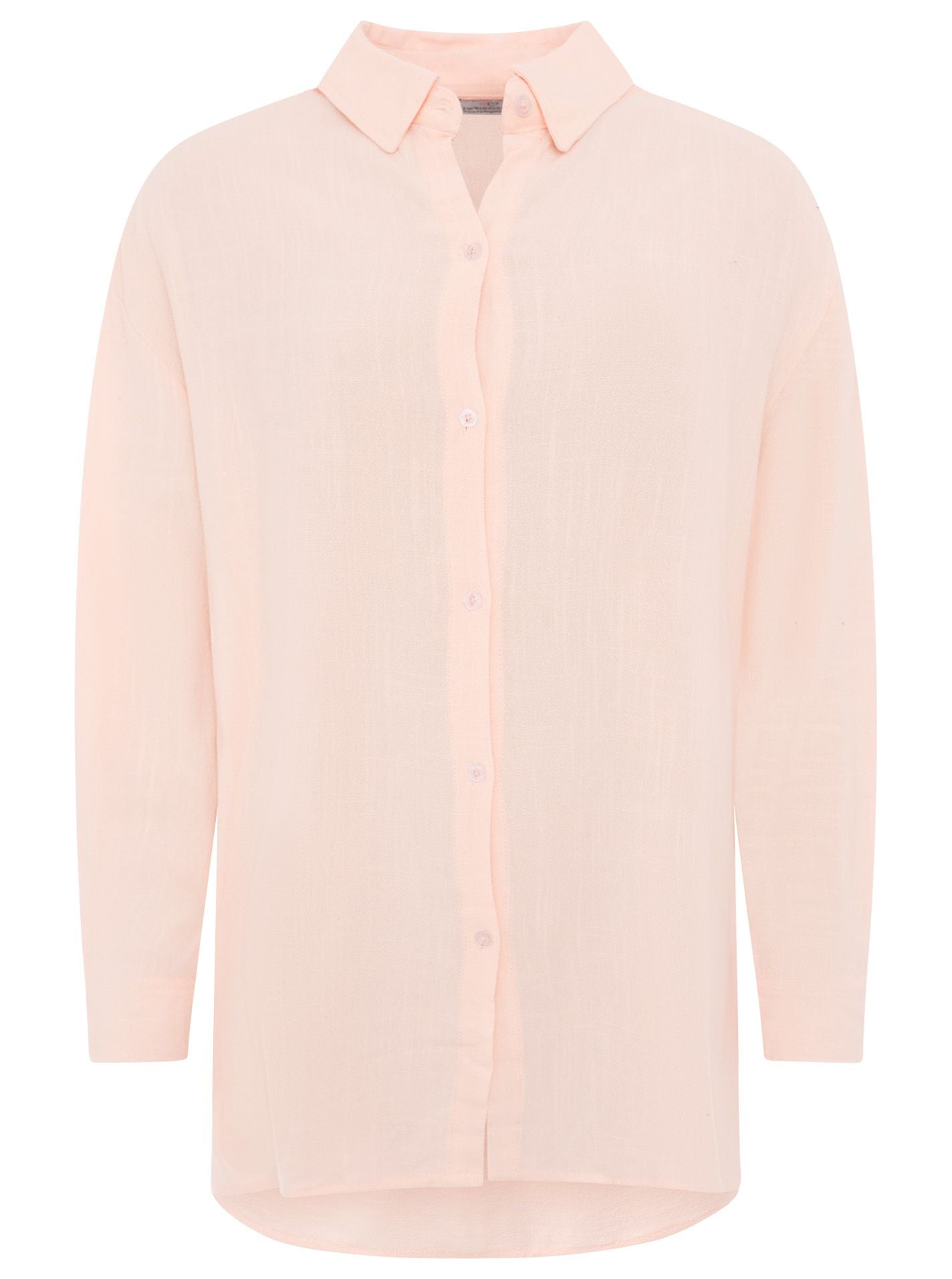 💕 Zwillingsherz Bluse Oversize "Leinenmix" Rosa