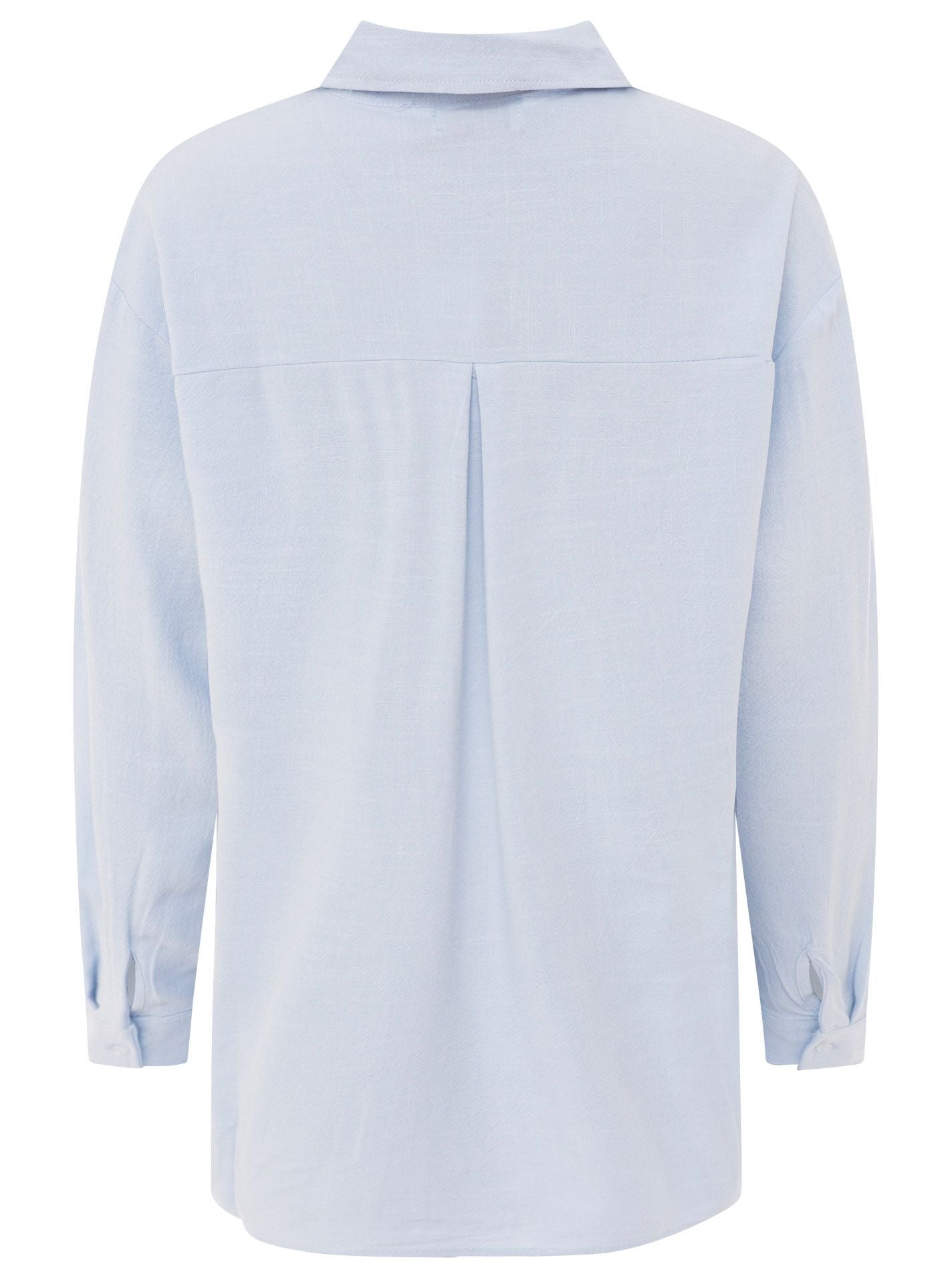 💕 Zwillingsherz Bluse Oversize "Leinenmix" Hellblau