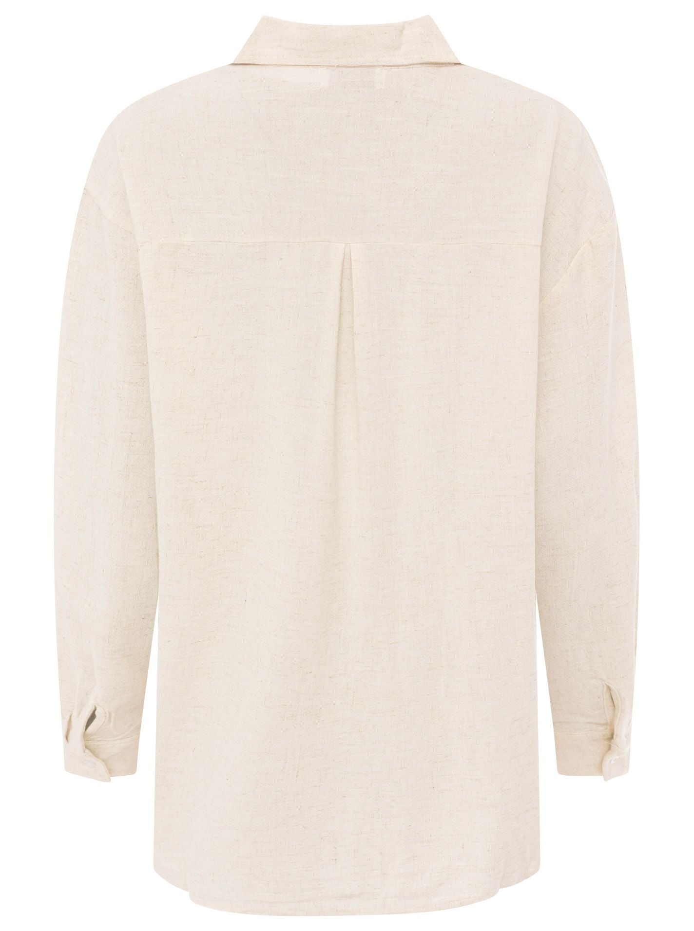 💕 Zwillingsherz Bluse Oversize "Leinenmix" Beige