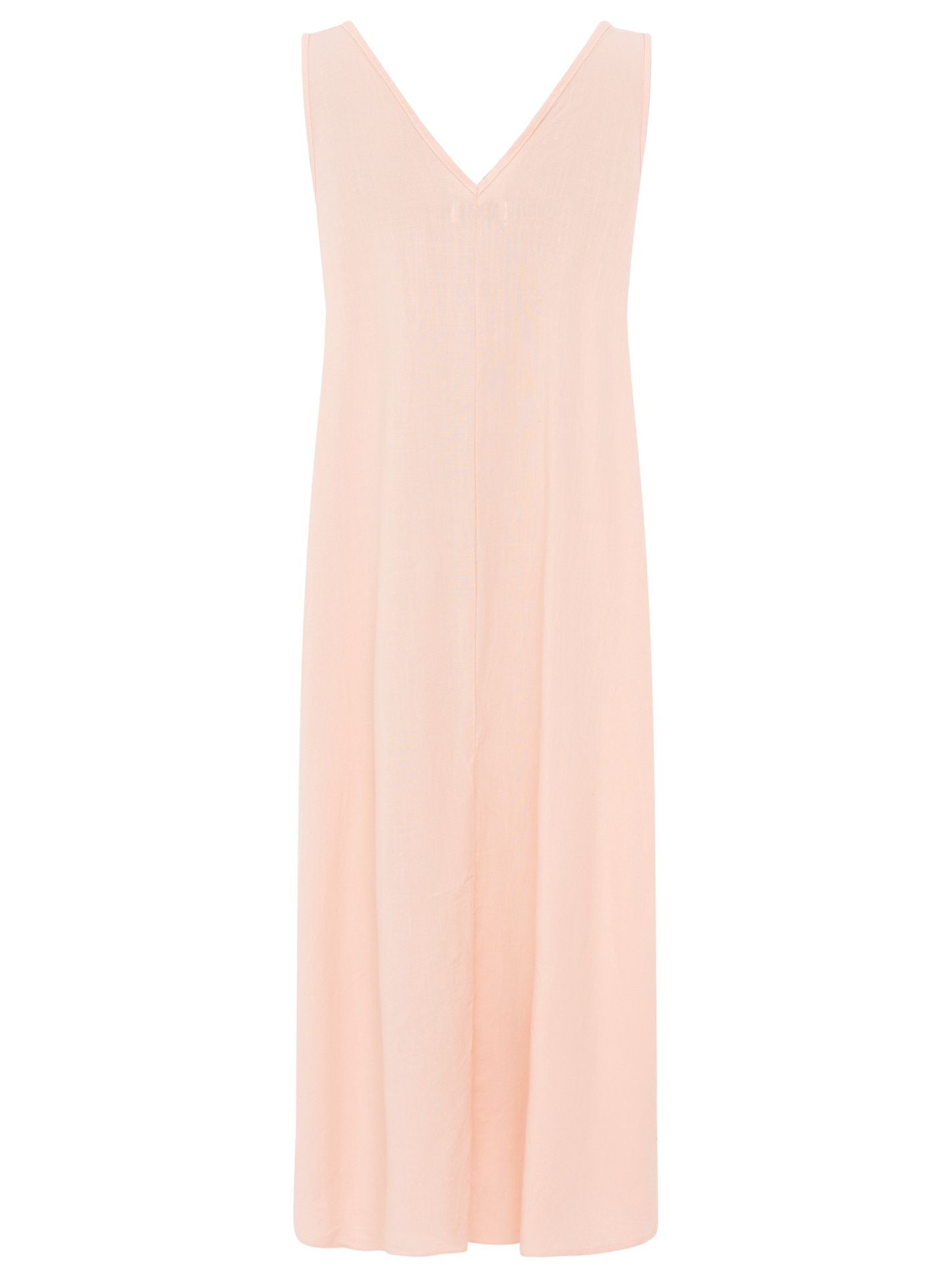 💕 Zwillingsherz Trägerkleid Leinenmix "Uni" Rosa