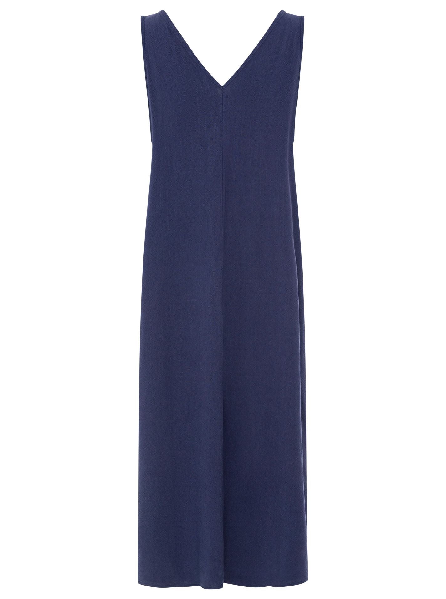 💕 Zwillingsherz Trägerkleid Leinenmix "Uni" Navy