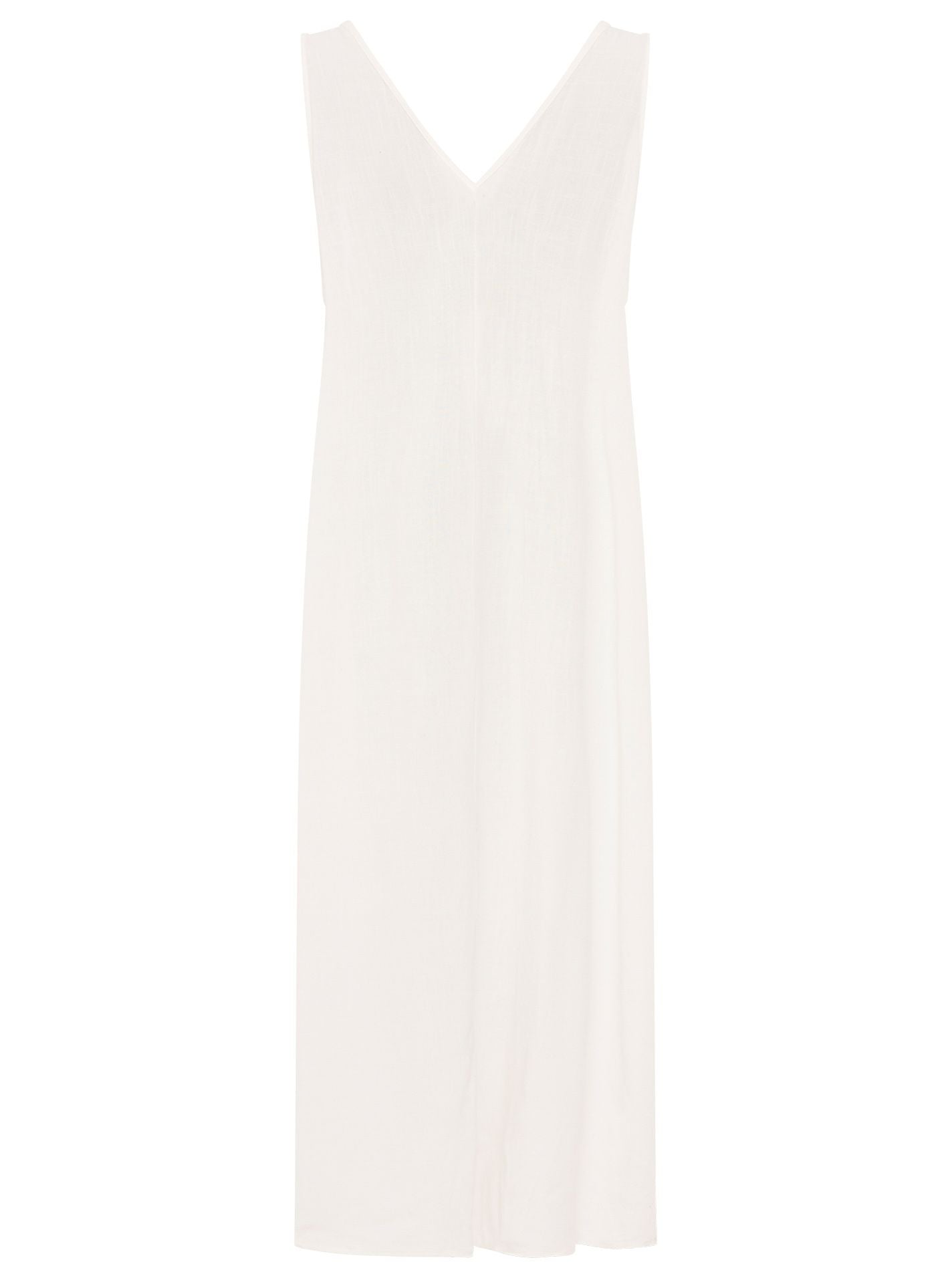 💕 Zwillingsherz Trägerkleid Leinenmix "Uni" Creme
