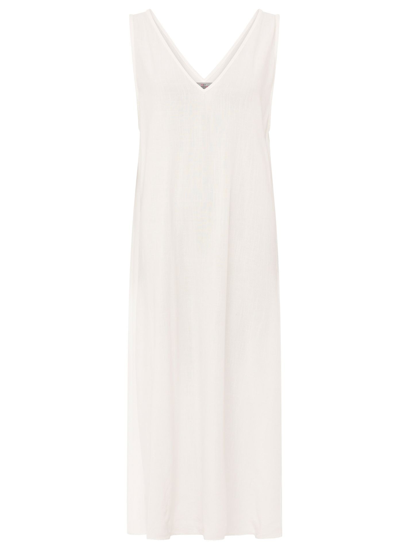 💕 Zwillingsherz Trägerkleid Leinenmix "Uni" Creme