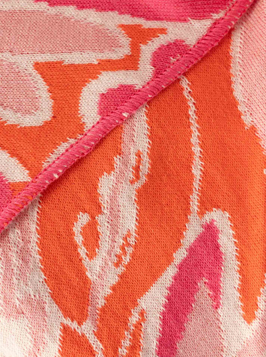 💕 Zwillingsherz Dreieckstuch "Blumenwiese II" Pink