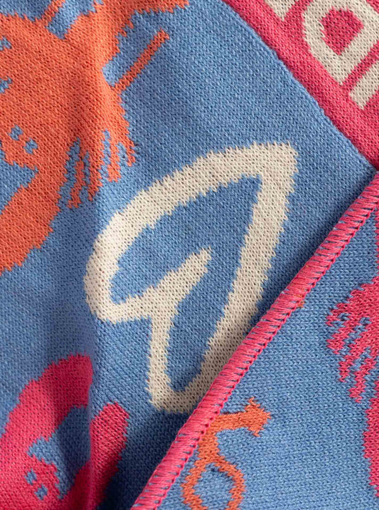 💕 Zwillingsherz Dreieckstuch "Anker Hummer I" Blau