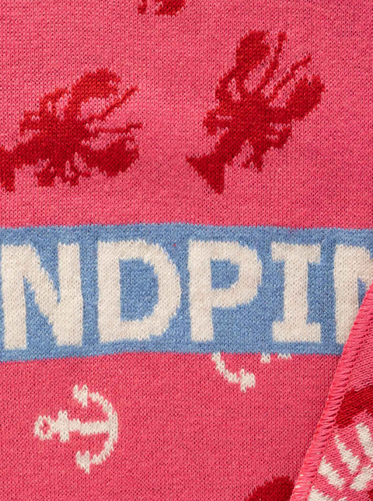 💕 Zwillingsherz Dreieckstuch "Anker & Herzen" Pink