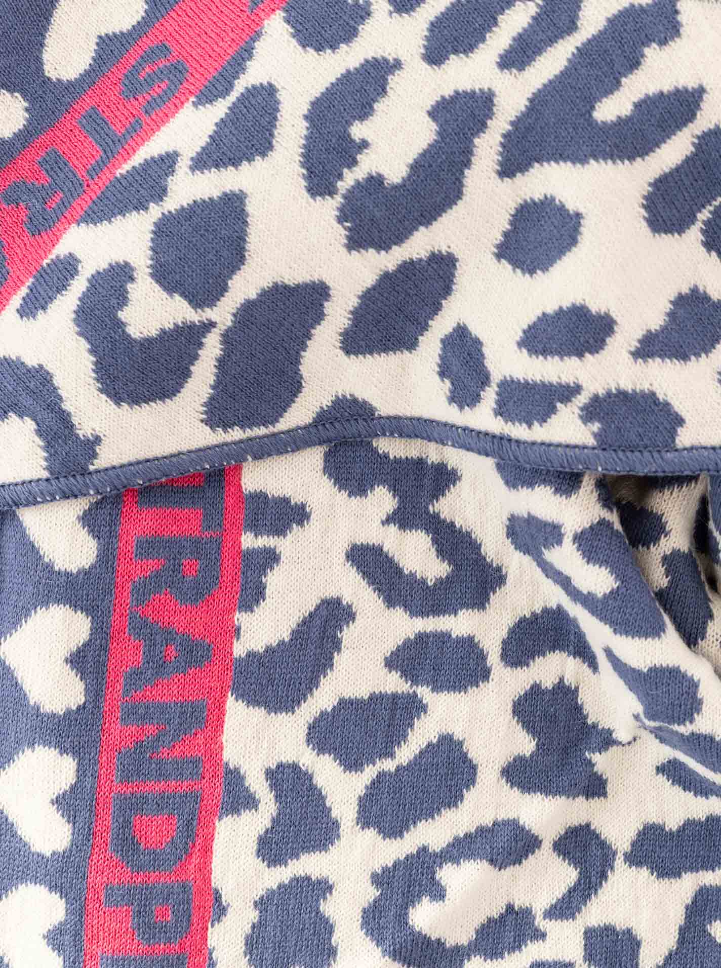 💕 Zwillingsherz Dreieckstuch "Strandpink Herz Leo" Blau