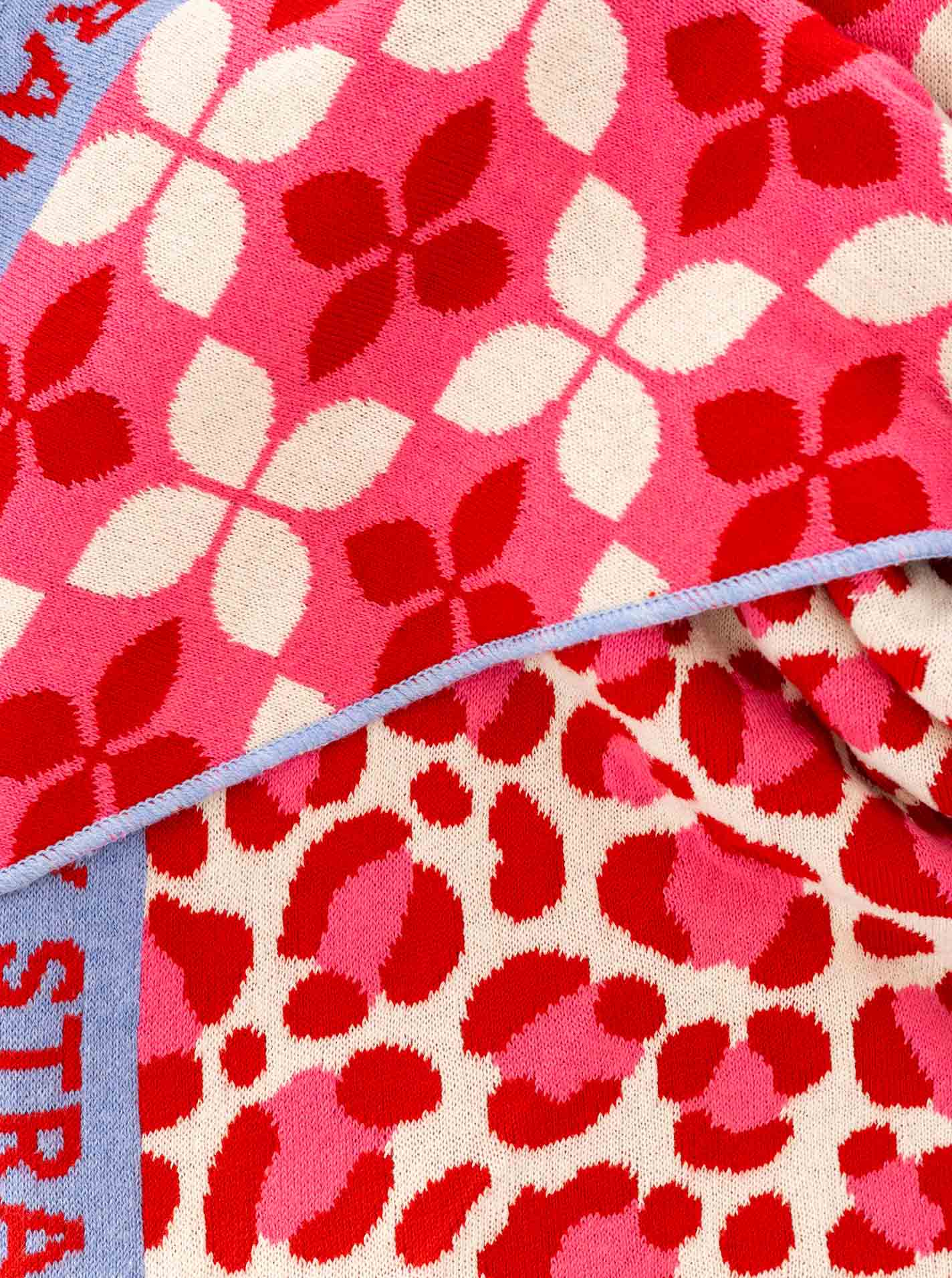 💕 Zwillingsherz Dreieckstuch "Strandpink Mustermix" Pink