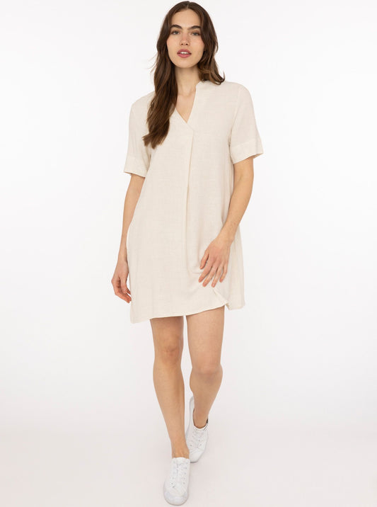 💕 Zwillingsherz Tunika Leinenmix "Uni" Beige