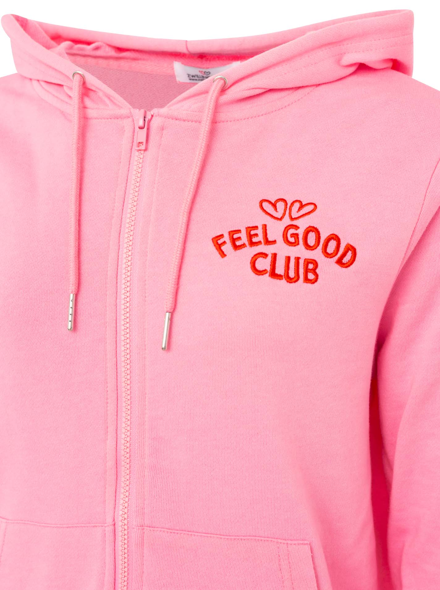 💕 Zwillingsherz Sweatjacke "Feel Good Club" Pink