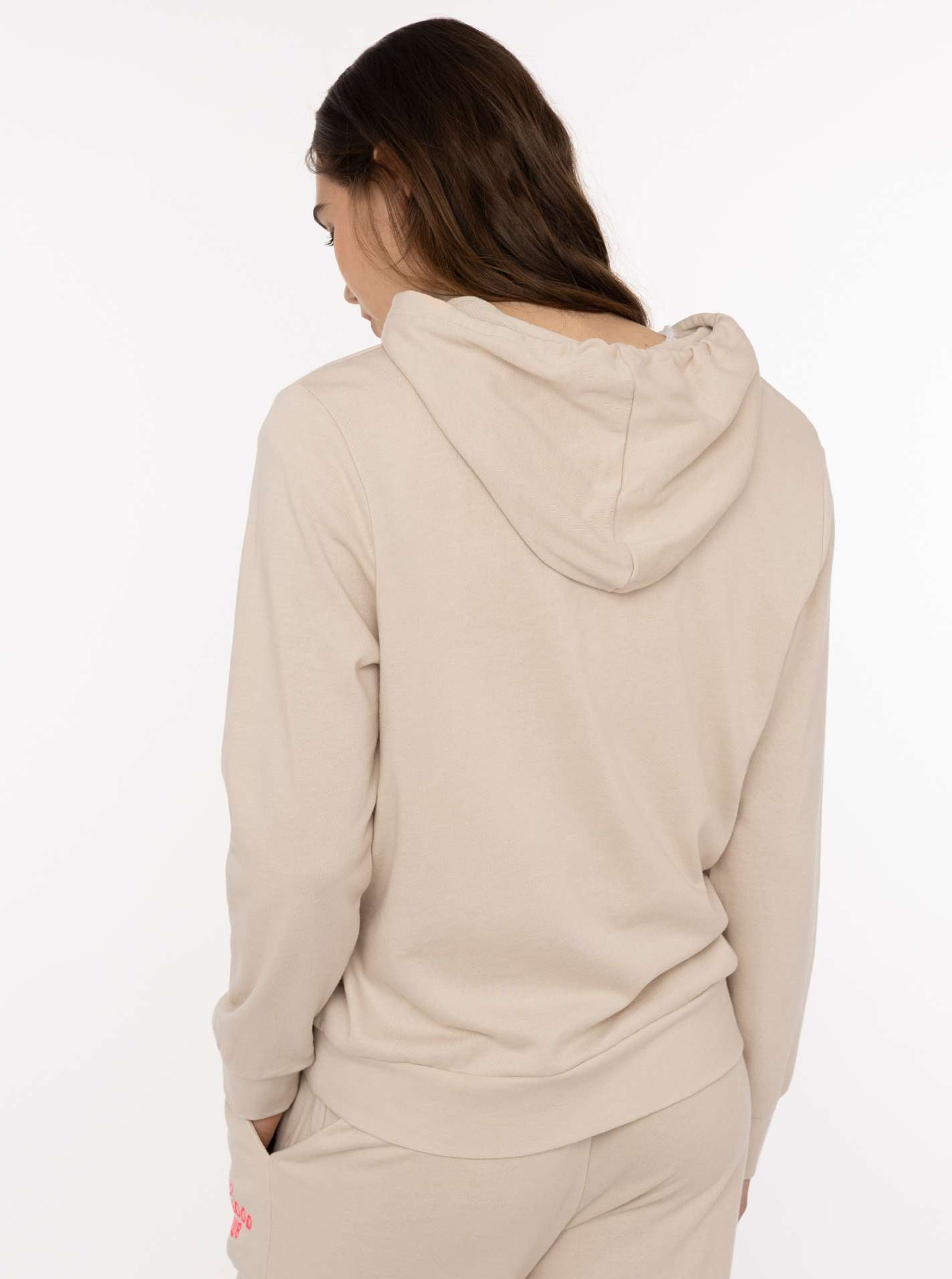 💕 Zwillingsherz Sweatjacke "Feel Good Club" Beige