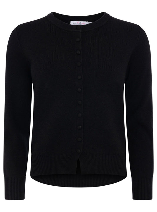💕 Zwillingsherz Cardigan mit Knöpfen "Uni" Schwarz
