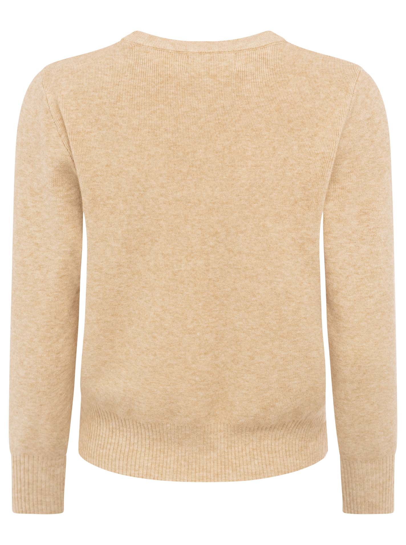 💕 Zwillingsherz Cardigan mit Knöpfen "Uni" Beige