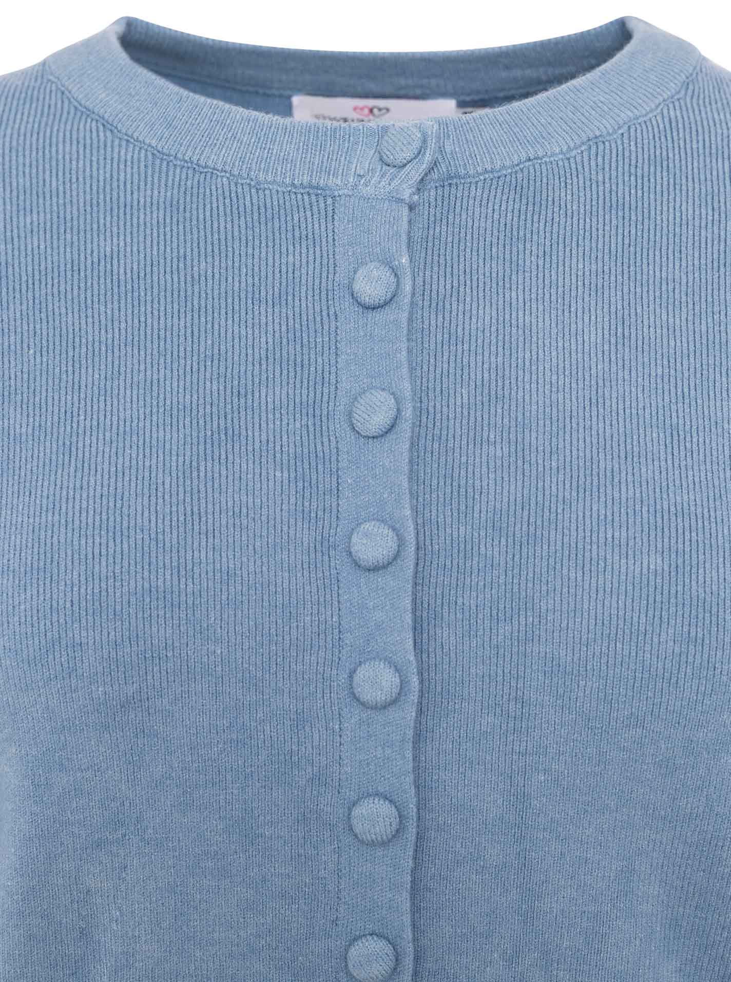 💕 Zwillingsherz Cardigan mit Knöpfen "Uni" Blau