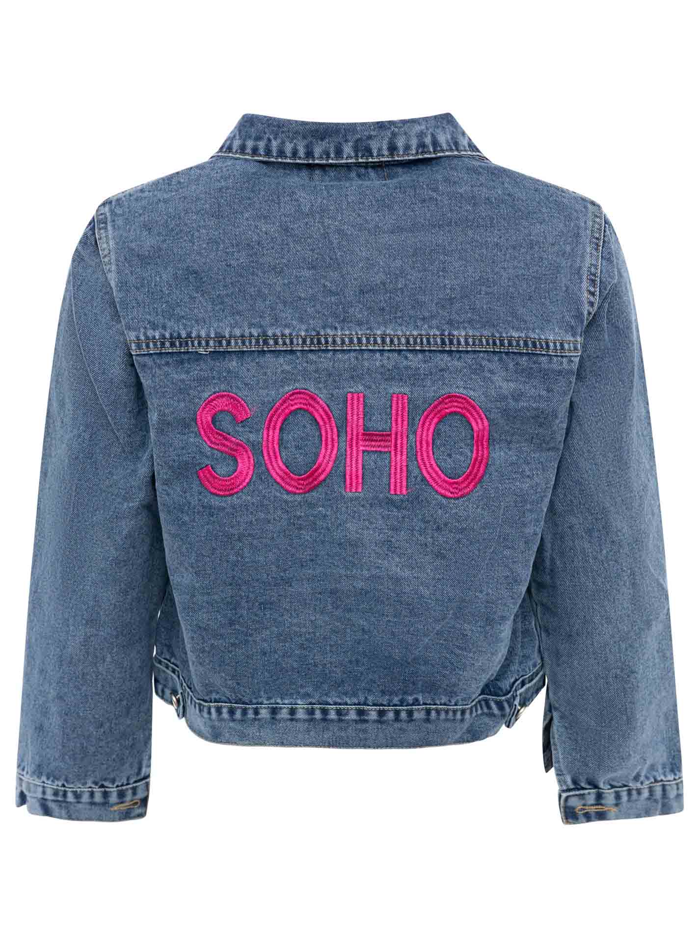 💕 Zwillingsherz Jeansjacke "Embroidery" Jeansblau