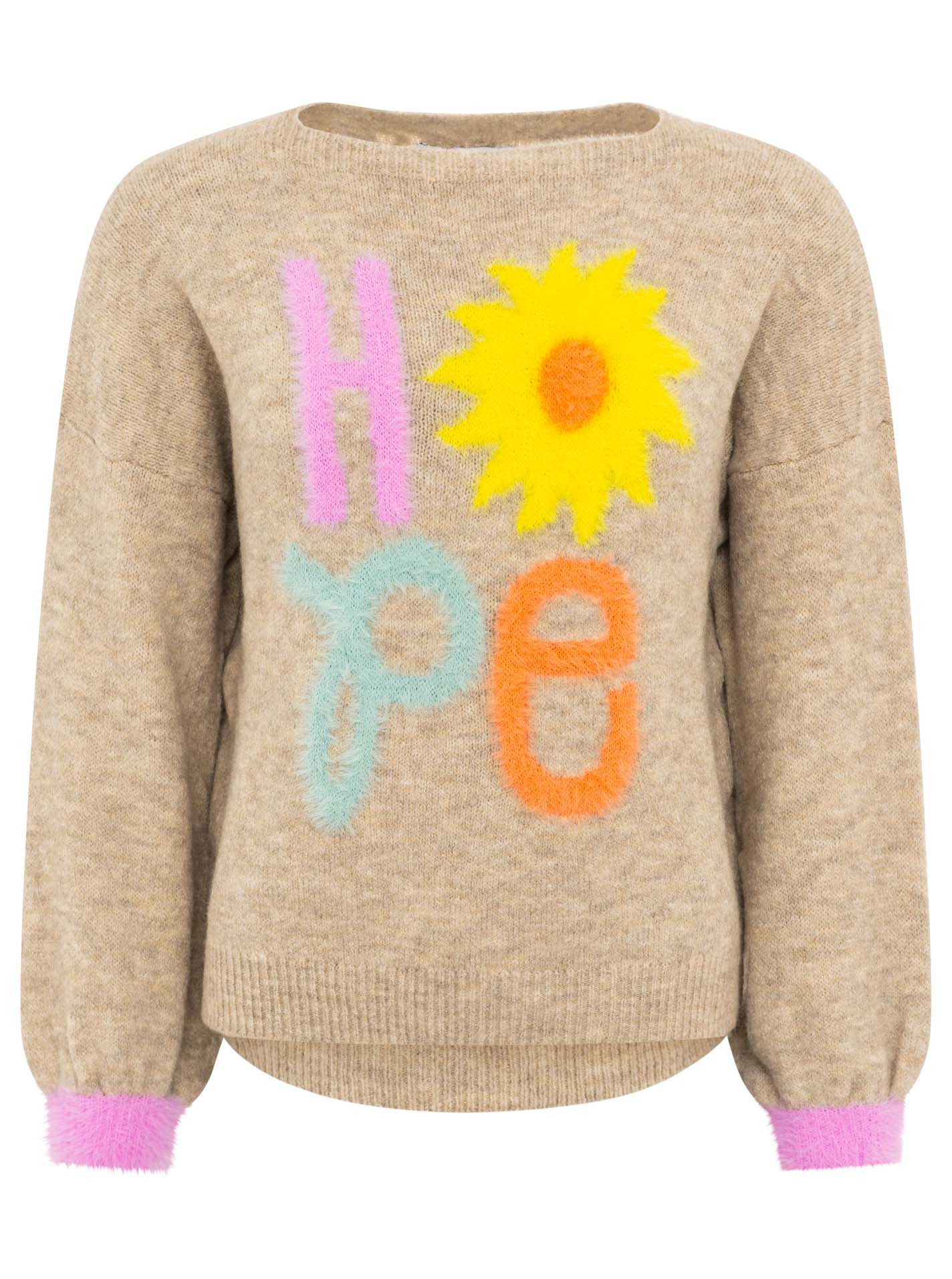 💕 Zwillingsherz Pullover Pulli "Hope" Beige