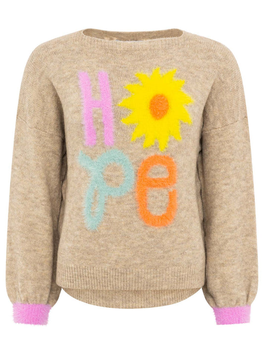 💕 Zwillingsherz Pullover Pulli "Hope" Beige