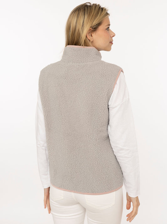 💕 Zwillingsherz Weste "Leo Herzpatch" Grau