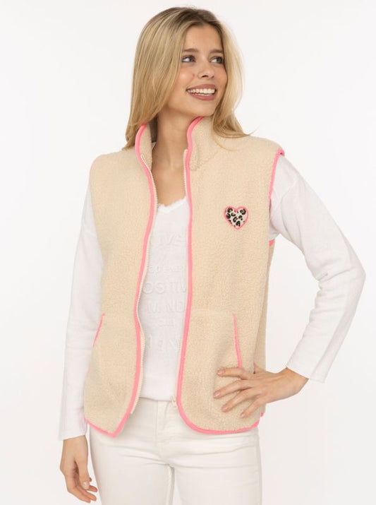 💕 Zwillingsherz Weste "Leo Herzpatch" Beige
