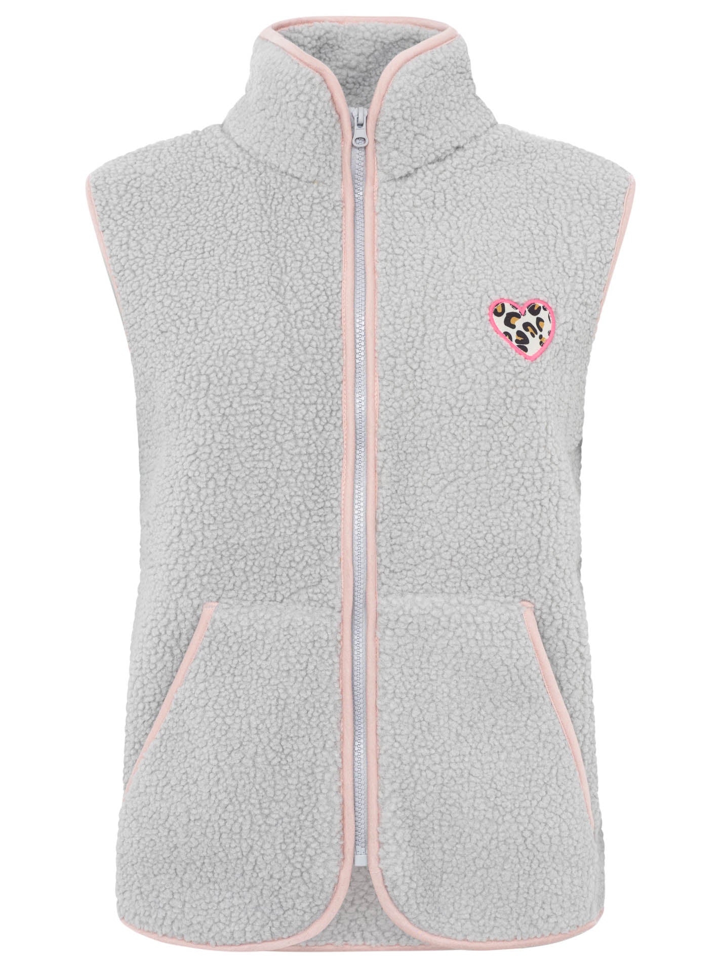 💕 Zwillingsherz Weste "Leo Herzpatch" Grau