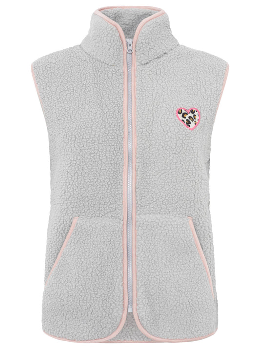 💕 Zwillingsherz Weste "Leo Herzpatch" Grau