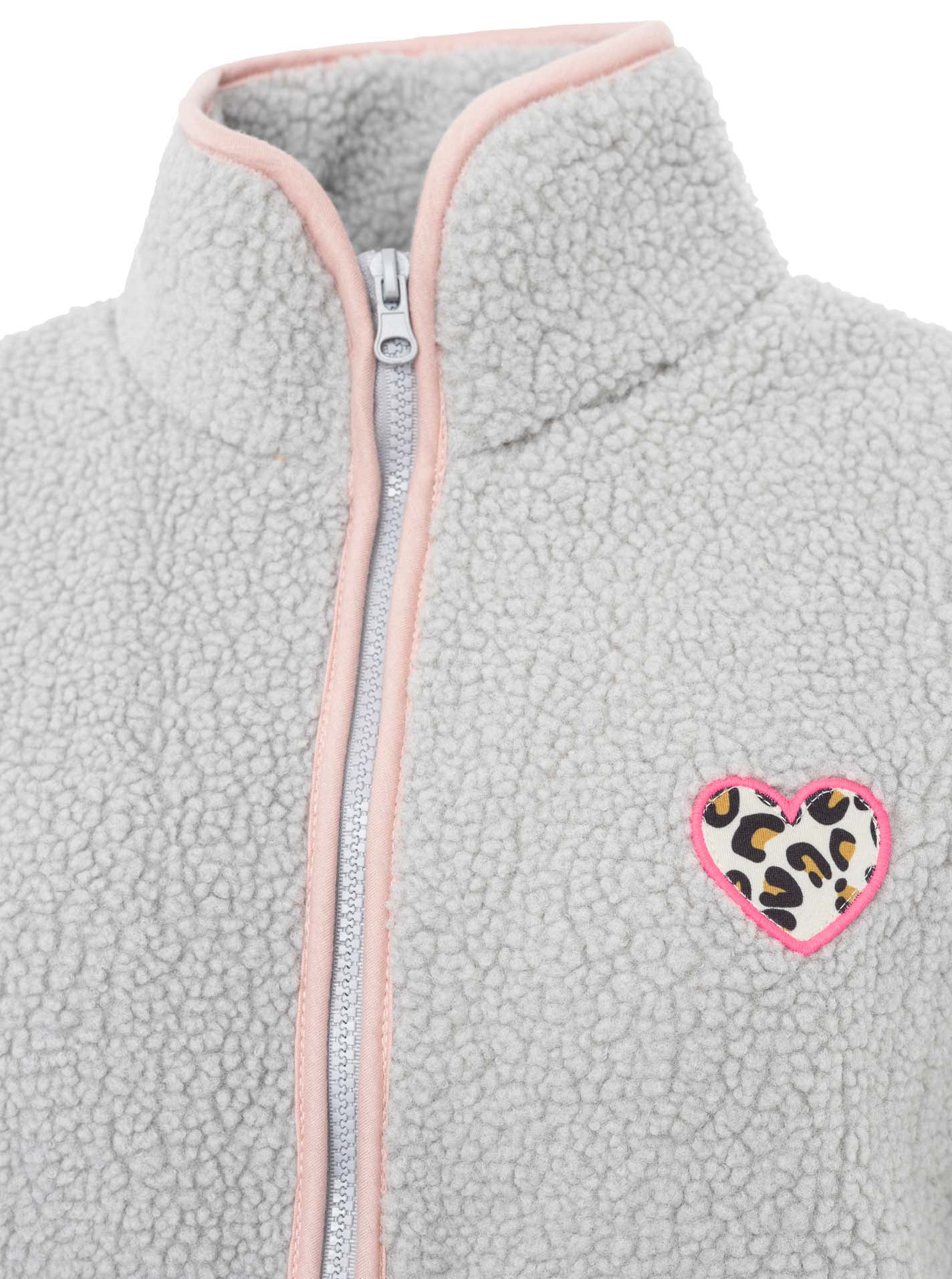 💕 Zwillingsherz Weste "Leo Herzpatch" Grau