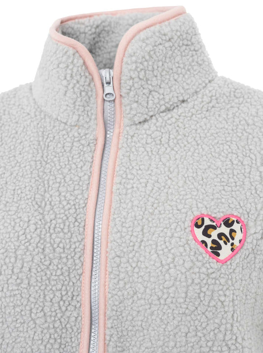 💕 Zwillingsherz Weste "Leo Herzpatch" Grau