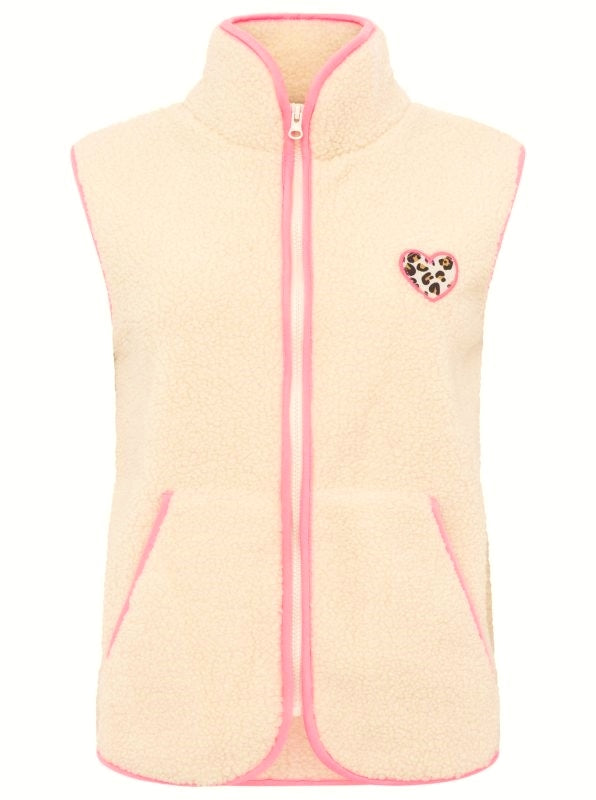 💕 Zwillingsherz Weste "Leo Herzpatch" Beige