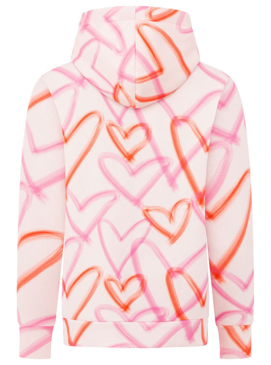 💕 Zwillingsherz Hoodiejacke "Big Hearts" Rosa