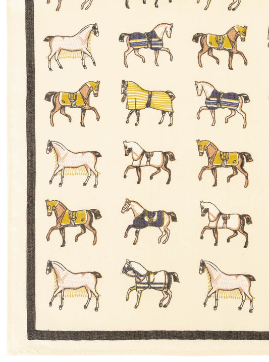 💕 Zwillingsherz Nickituch "Classic Horse" Hellbeige