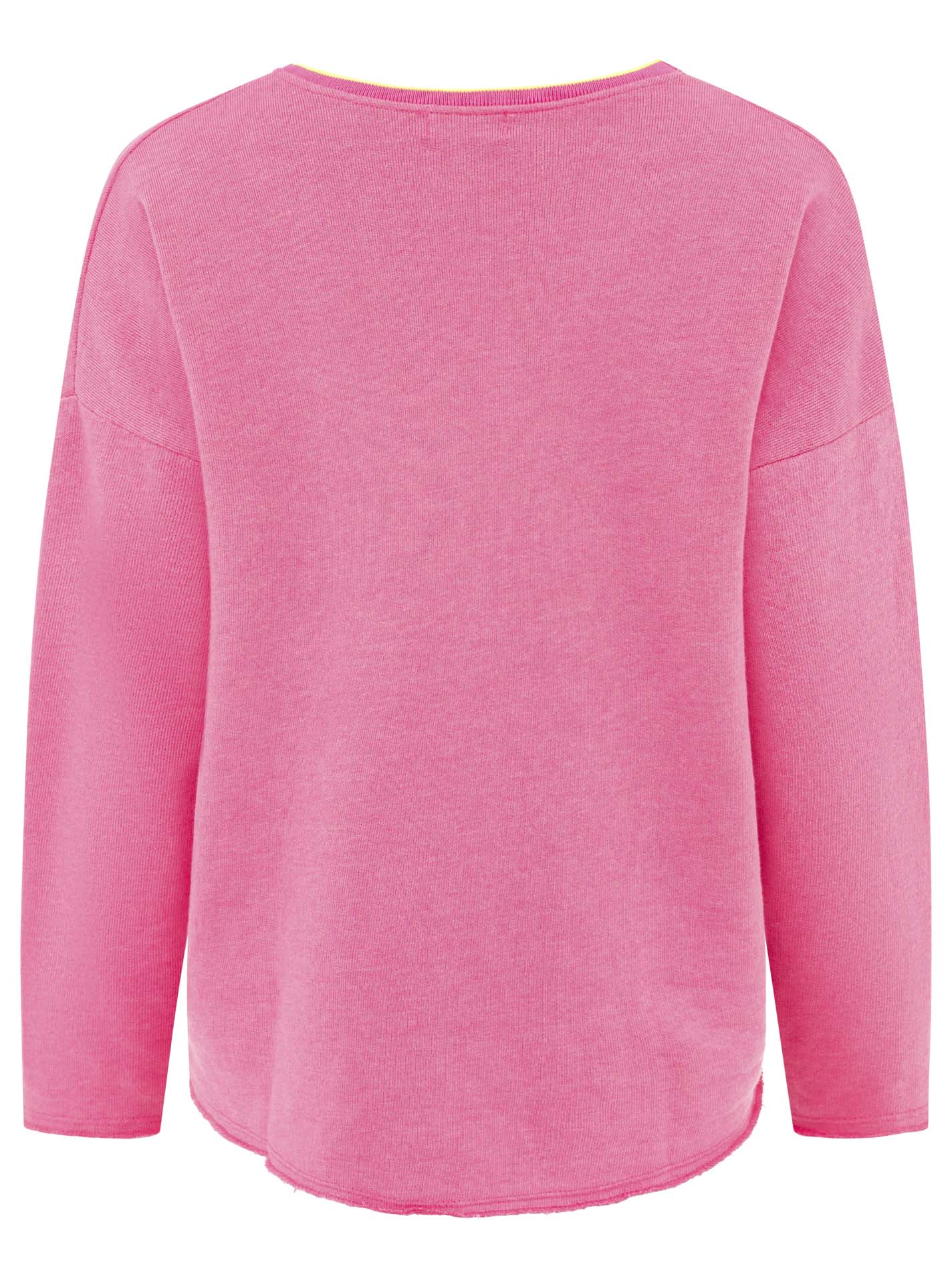 💕 Zwillingsherz Pullover Sweater Neonkante "Positive Mind" Baumwolle Pink