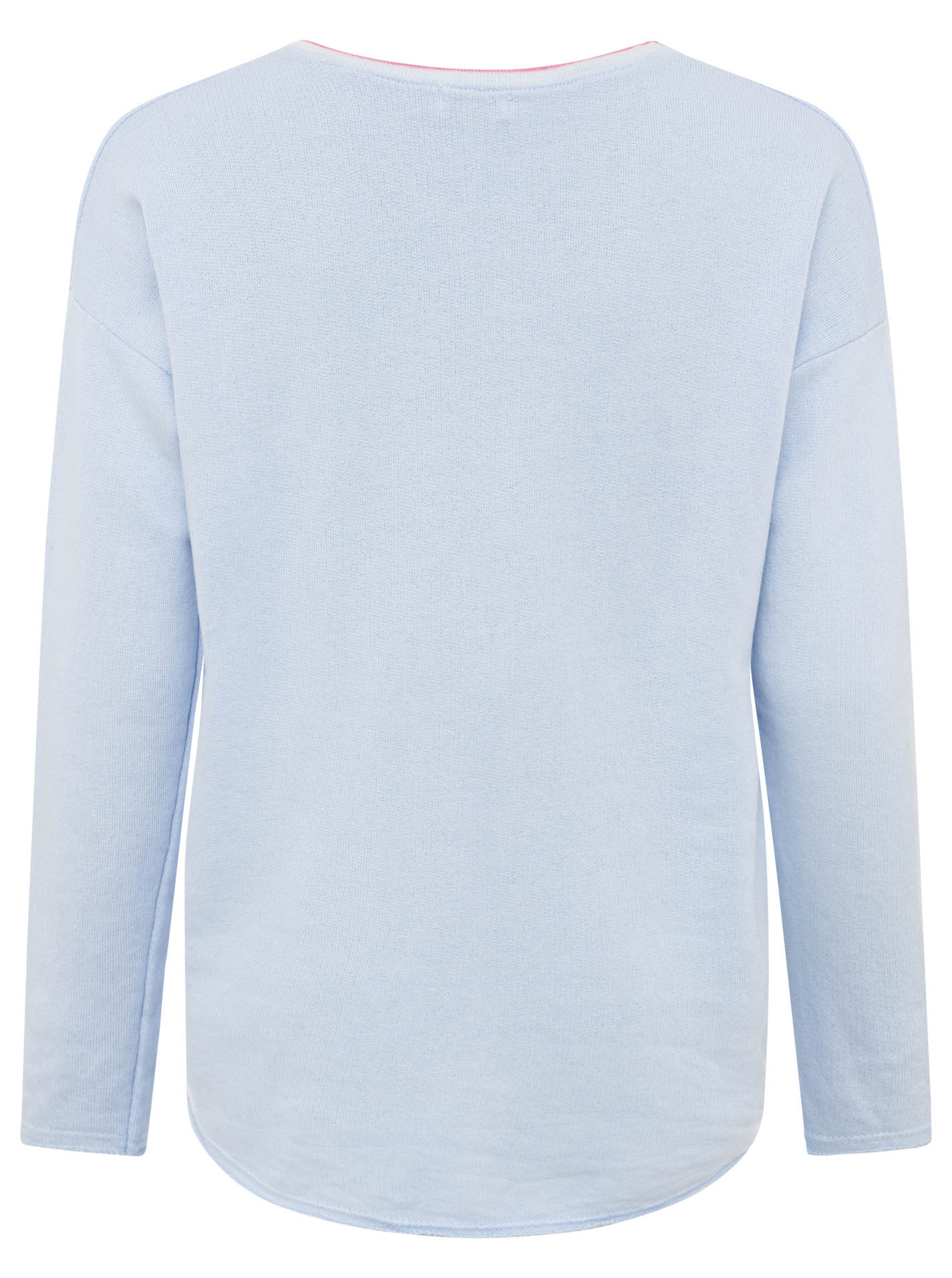 💕 Zwillingsherz Pullover Sweater Neonkante "Positive Mind" Baumwolle Hellblau