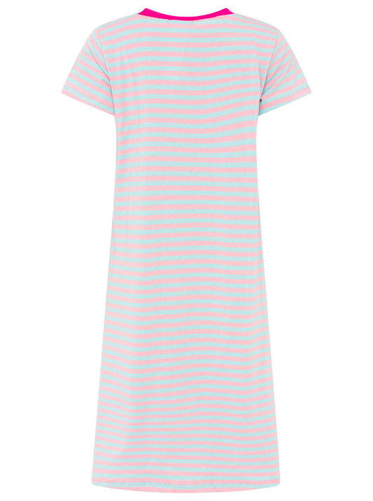 💕 Zwillingsherz Sweat Kleid "Neon Streifen" Türkis