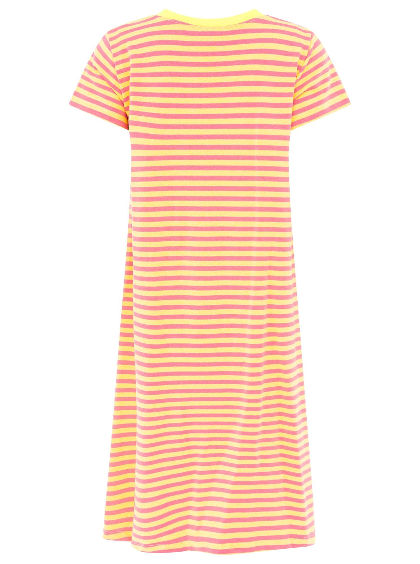 💕 Zwillingsherz Sweat Kleid "Neon Streifen" Orange