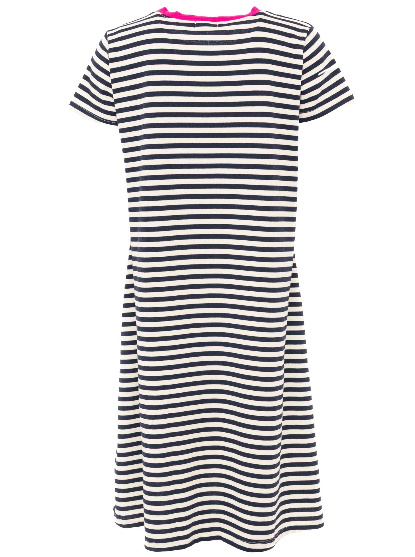 💕 Zwillingsherz Sweat Kleid "Neon Streifen" Navy Weiß