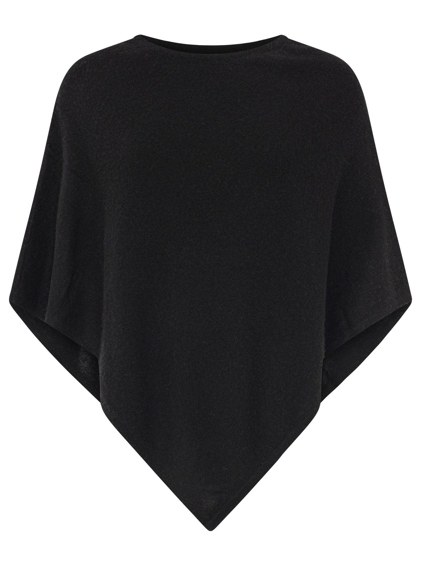 💕 Zwillingsherz Poncho Cape 100 % Kaschmir Cashmere Schwarz