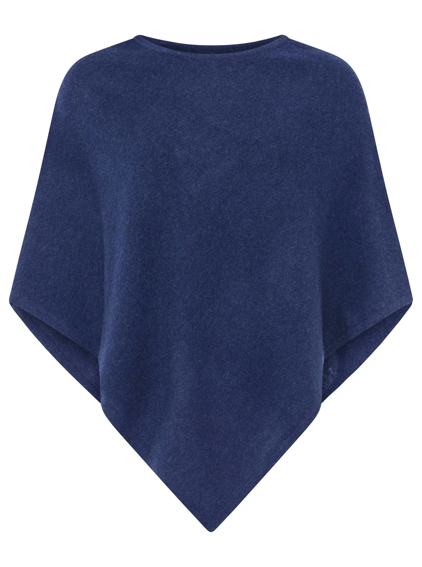 💕 Zwillingsherz Poncho Cape 100 % Kaschmir Cashmere Navy