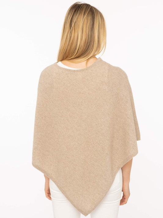 💕 Zwillingsherz Poncho Cape 100 % Kaschmir Cashmere Mittelbeige