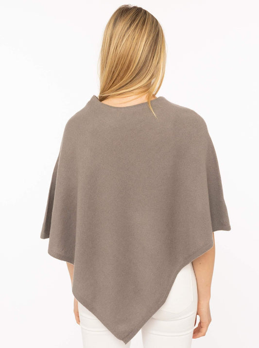 💕 Zwillingsherz Poncho Cape 100 % Kaschmir Cashmere Taupe