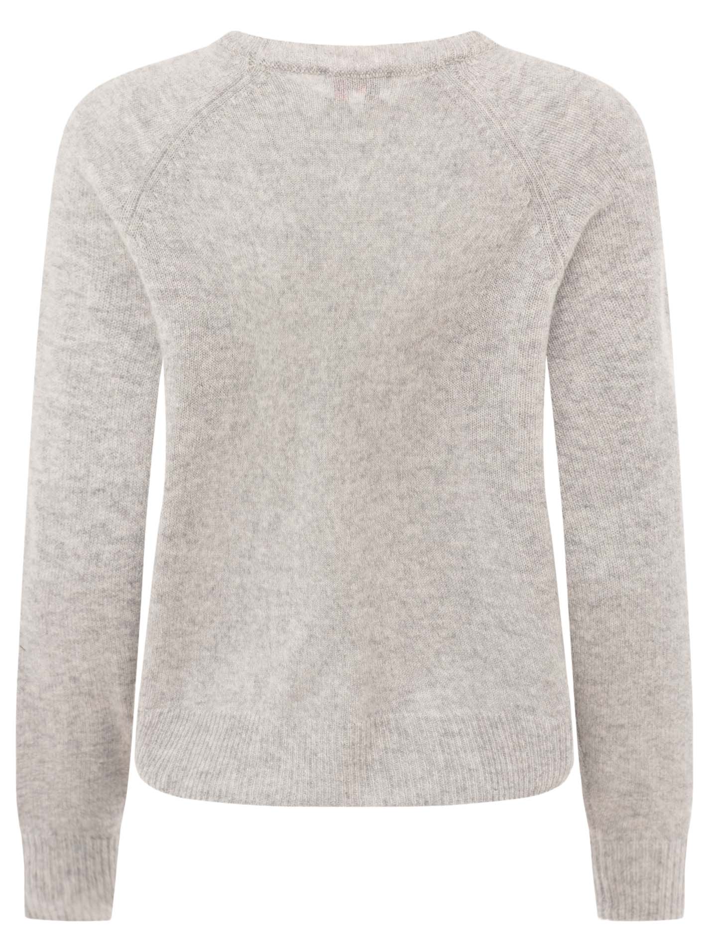 💕 Zwillingsherz Pullover Pulli "Blogger & Uni" Rundhalspullover 100 % Kaschmir Cashmere Hellgrau