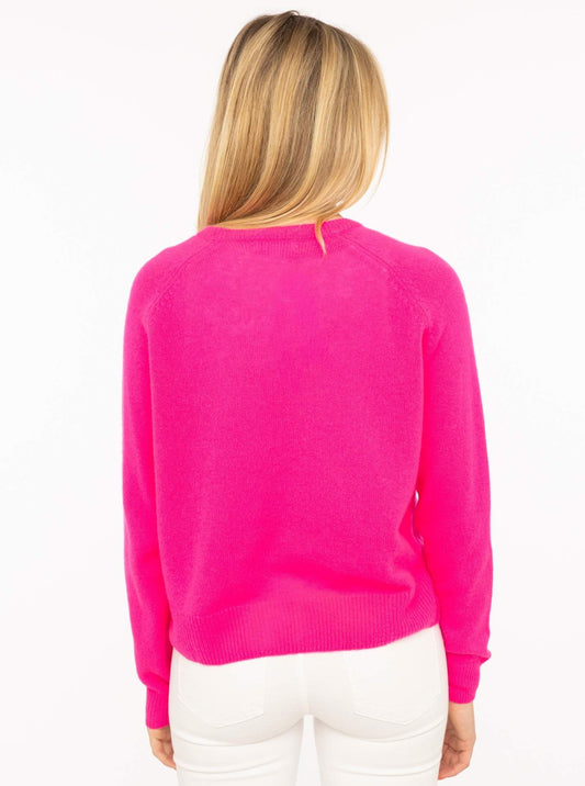 💕 Zwillingsherz Pullover Pulli "Blogger & Uni" Rundhalspullover 100 % Kaschmir Cashmere Neonpink