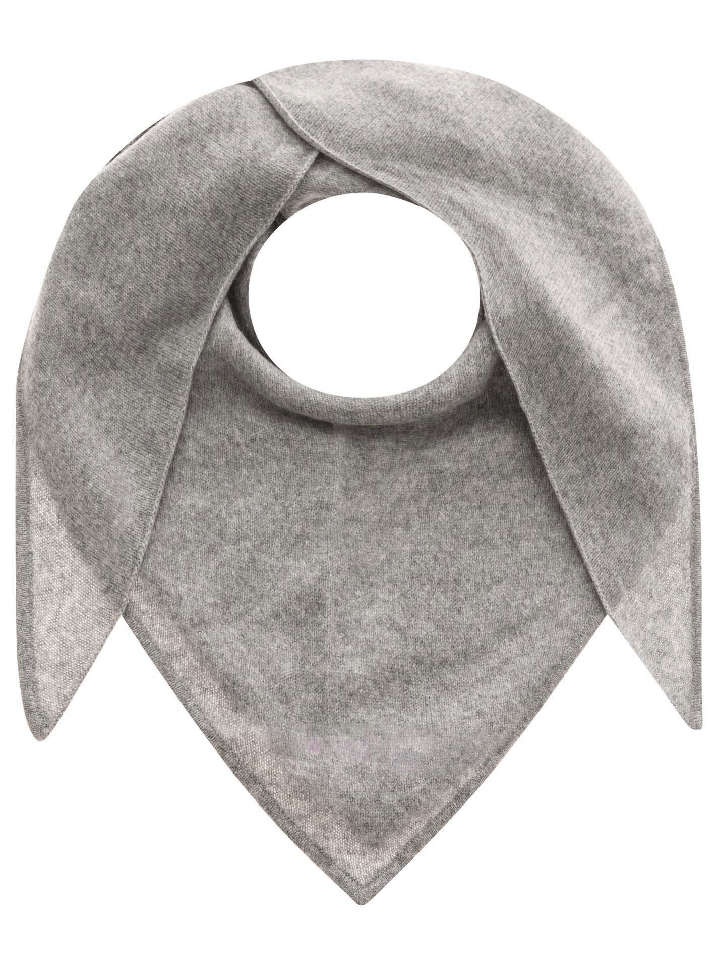 💕 Zwillingsherz Dreieckstuch "100 % Cashmere" Kaschmir Mittelgrau