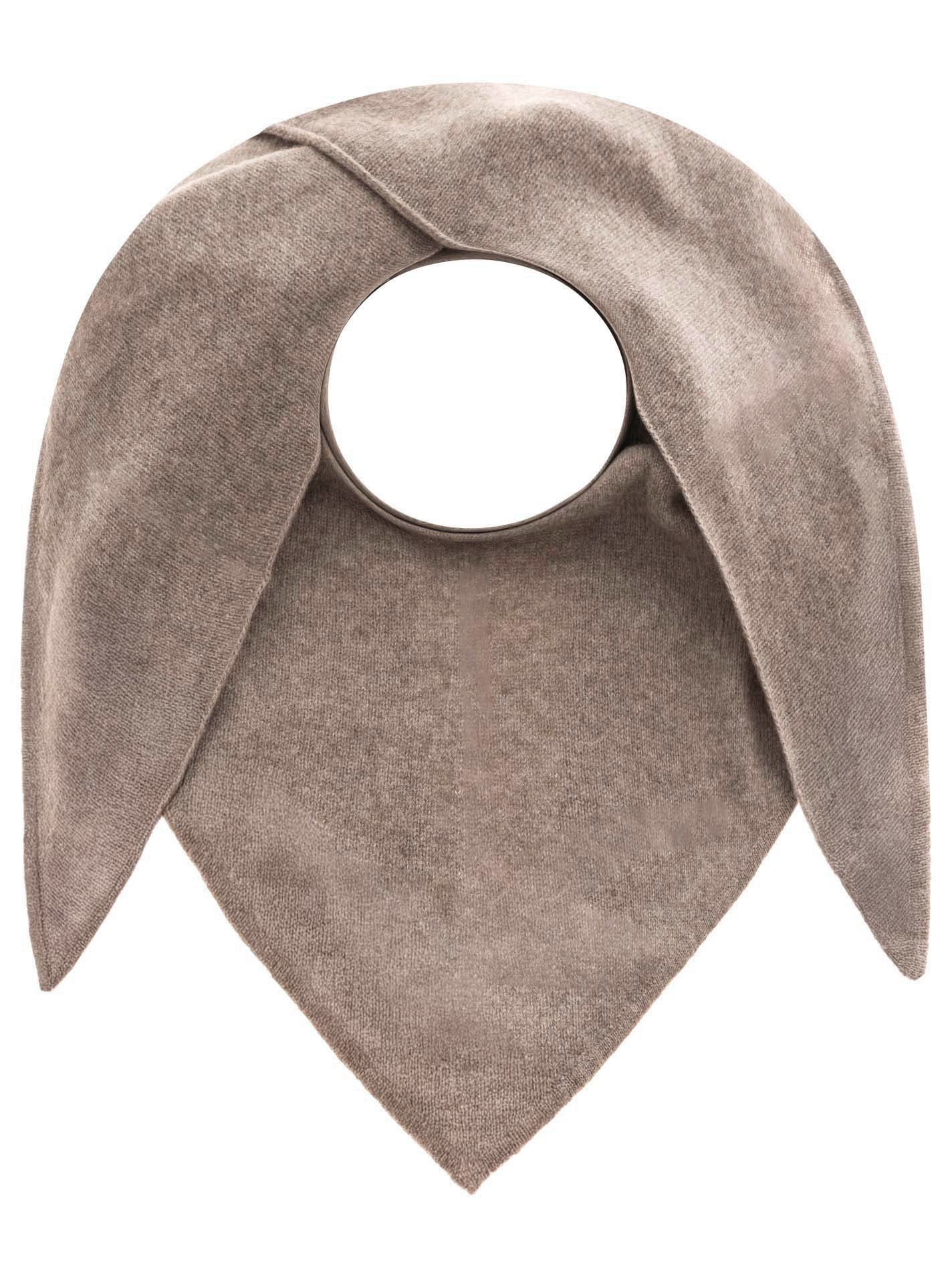 💕 Zwillingsherz Dreieckstuch "100 % Cashmere" Kaschmir Taupe