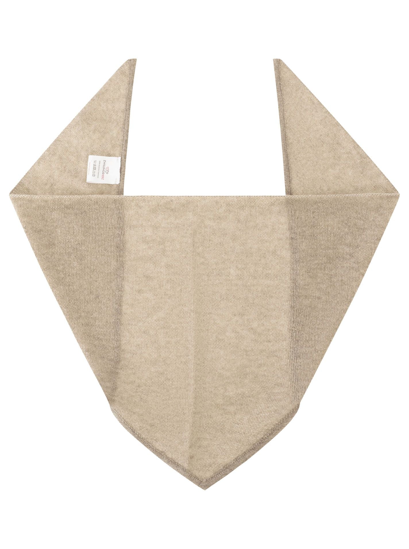💕 Zwillingsherz Halstuch "100 % Kaschmir" Mittelbeige