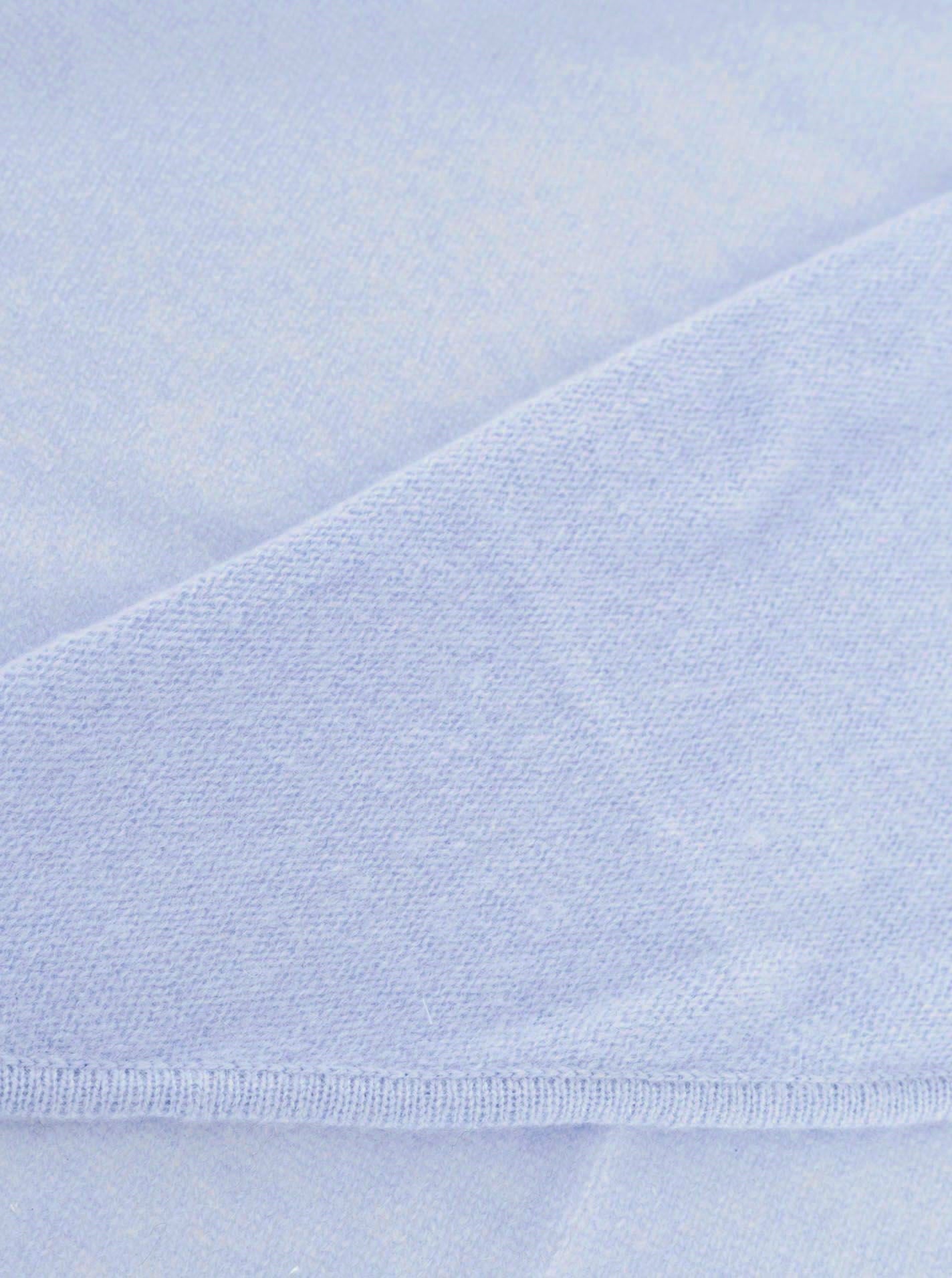 💕 Zwillingsherz Dreieckstuch "100 % Cashmere" Kaschmir Hellblau
