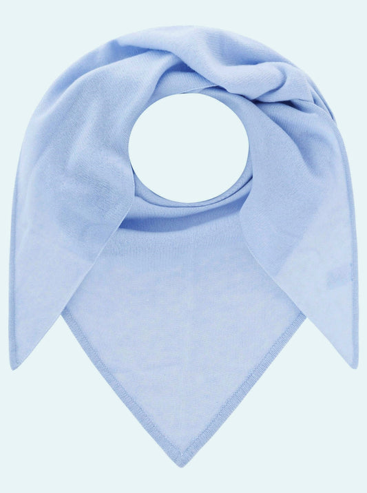 💕 Zwillingsherz Dreieckstuch "100 % Cashmere" Kaschmir Hellblau