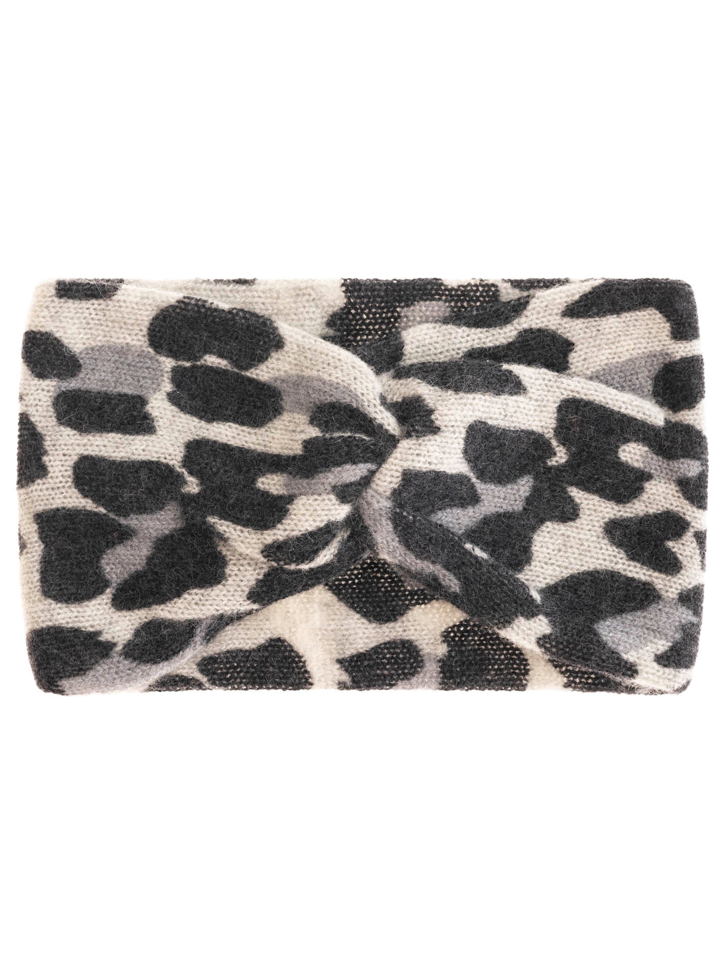 💕 Zwillingsherz Stirnband 100 % Cashmere "Leo" Grau