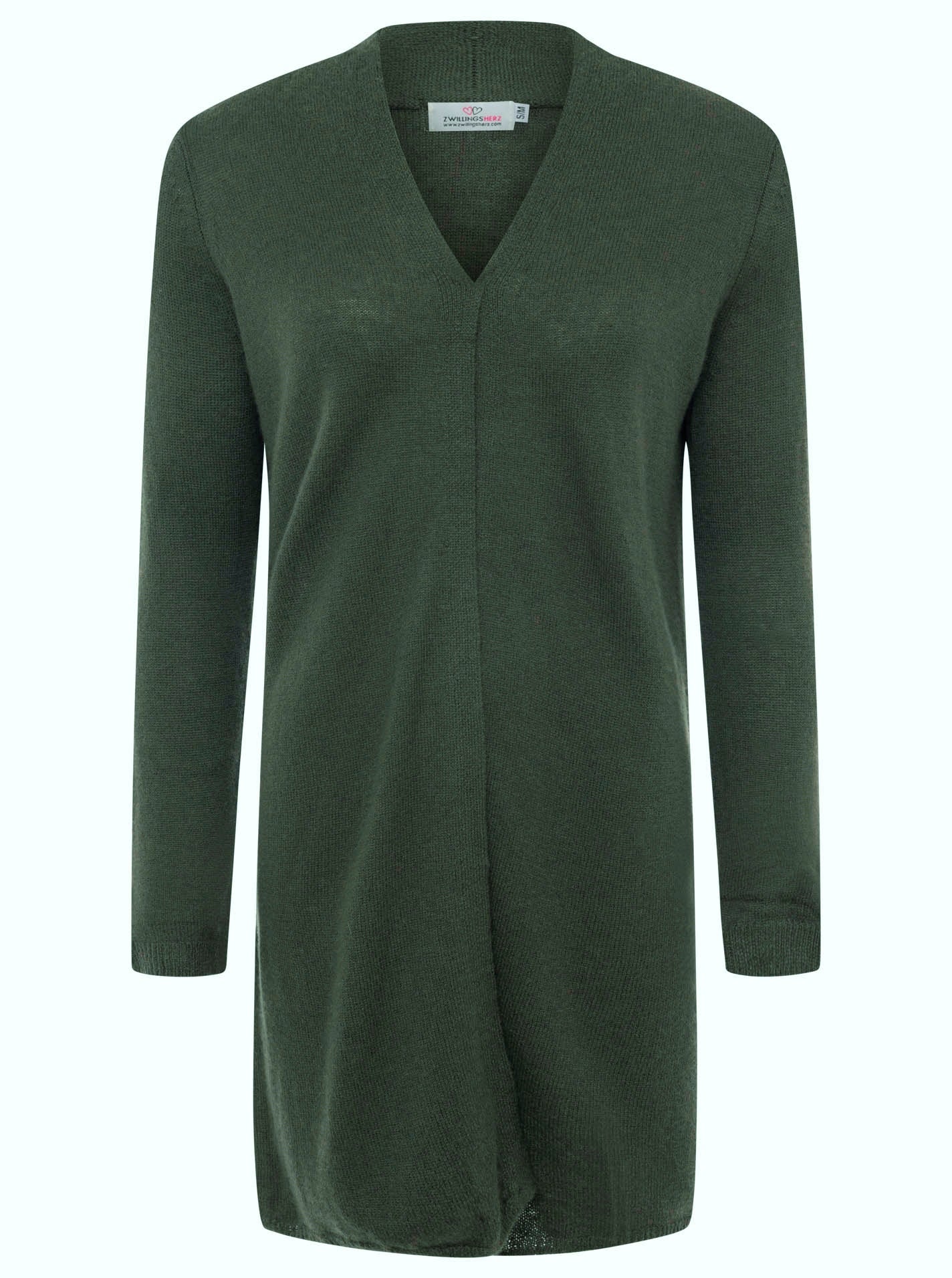 💕Zwillingsherz Strickjacke "Graz" 100 % Kaschmir Loose Knit Olive