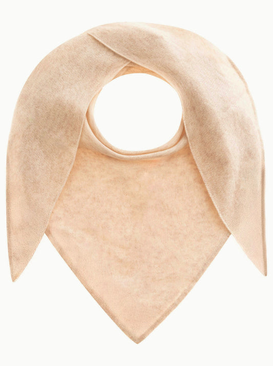 💕 Zwillingsherz Dreieckstuch "100 % Cashmere" Kaschmir Hellbeige
